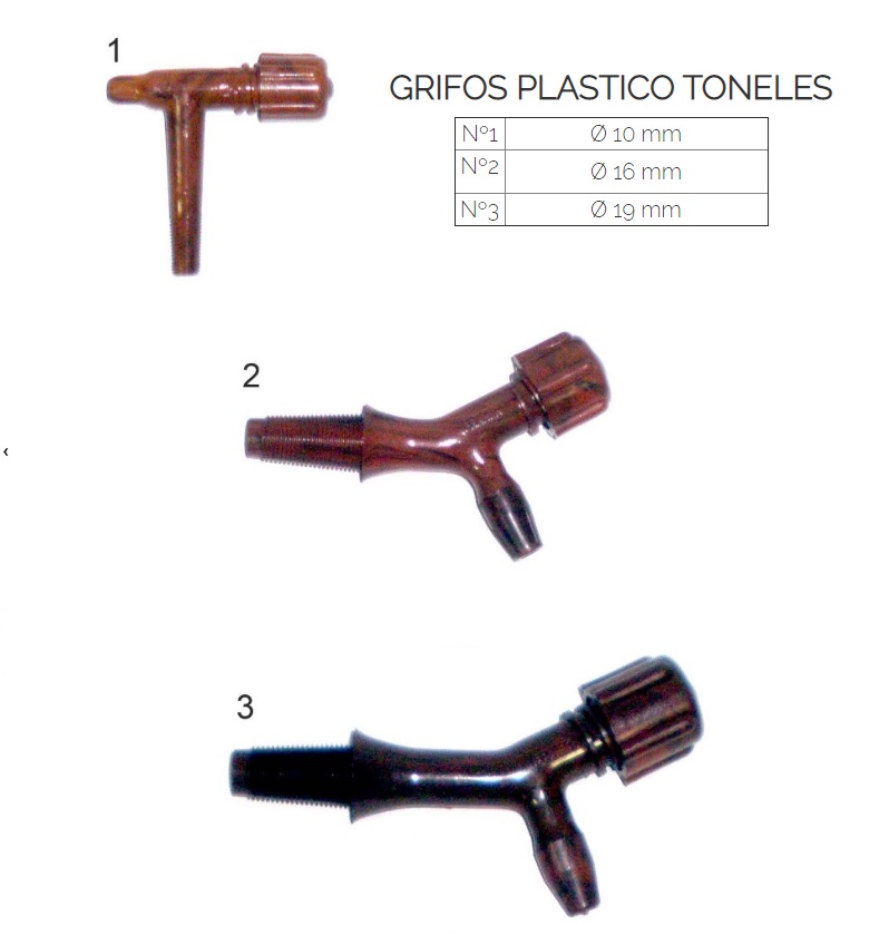 Grifo plástico para tonel de vino